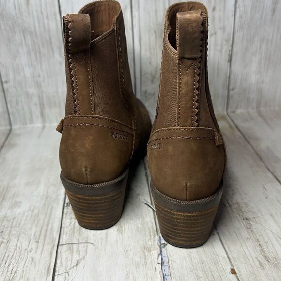 Teva Women's Brown Leather Anaya Chelsea Waterproof Booties - Brown size 6 - Picture 8 of 11